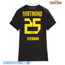 Camisa de time de futebol Borussia Dortmund Joey Veerman #25 Replicas 2º Equipamento Feminina 2026-27 Manga Curta